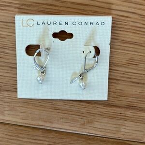 Silver and pearl earrings